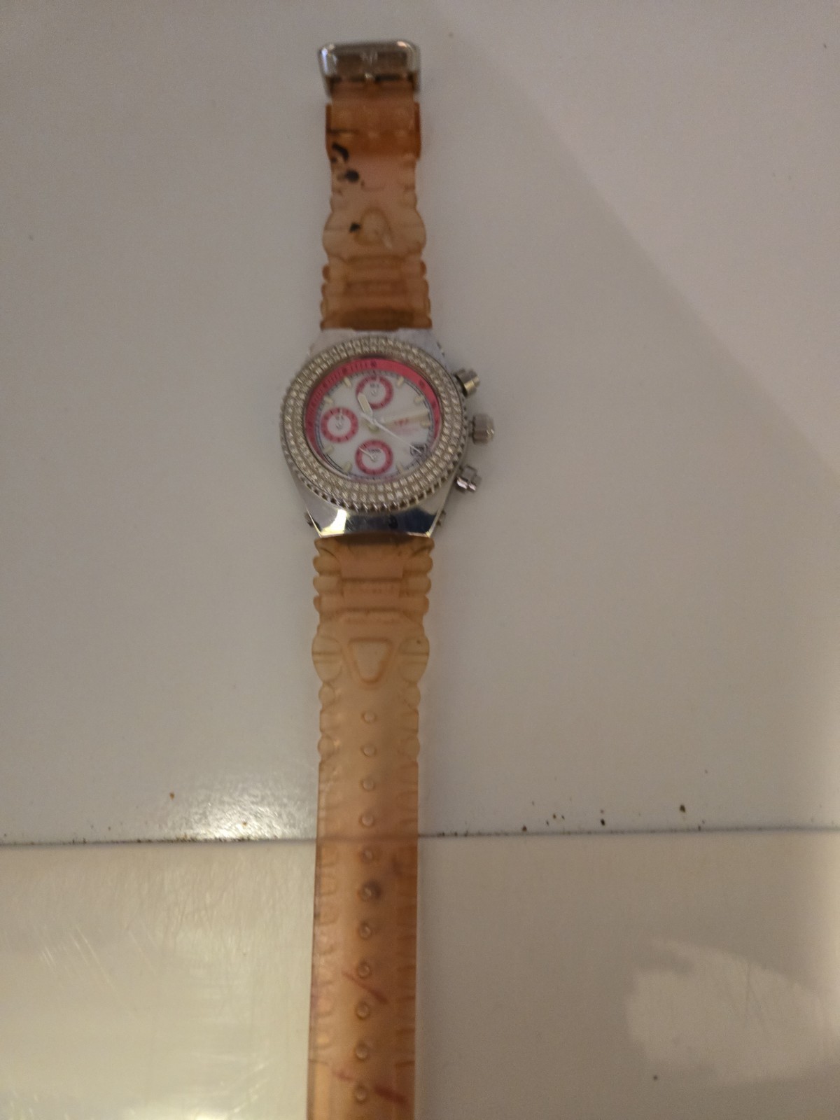‘Pre-Owned’ Works Techno Marine Cruise CSX Chronograph Dive Watch w Jelly Band