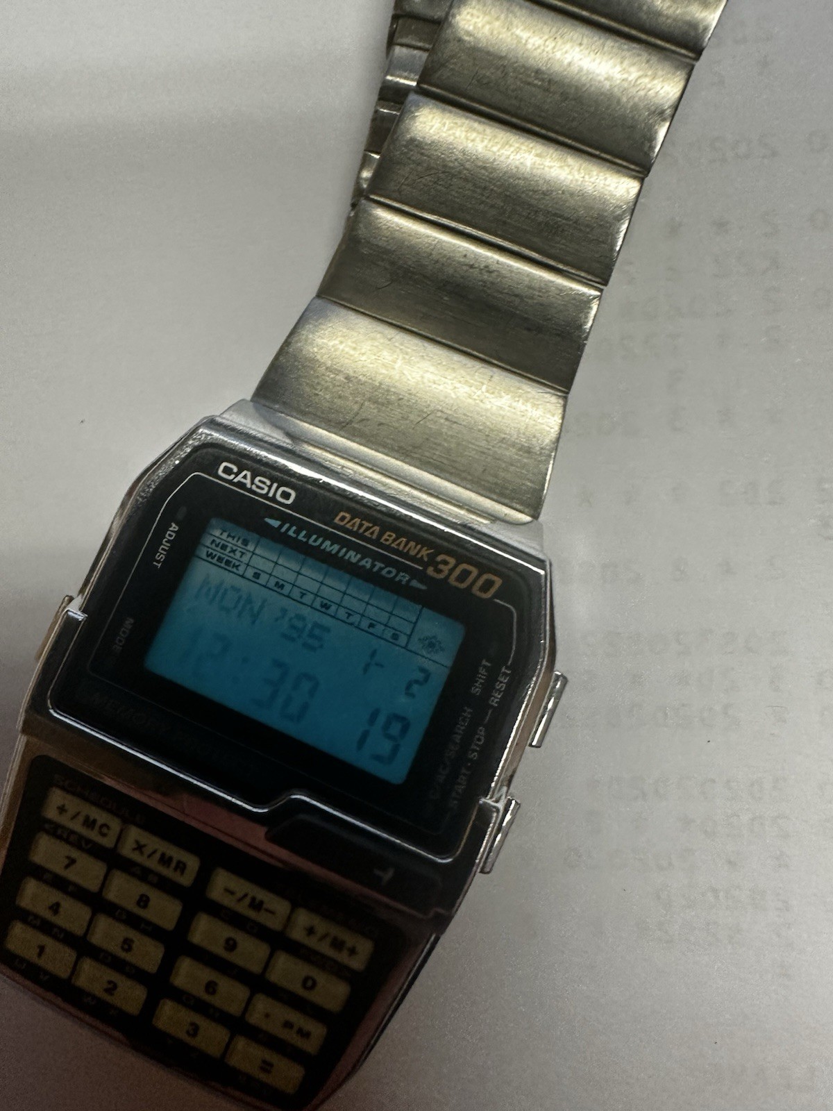 Casio Data Bank 300 Digital Calculator Watch Alarm Stopwatch Illuminator Manual