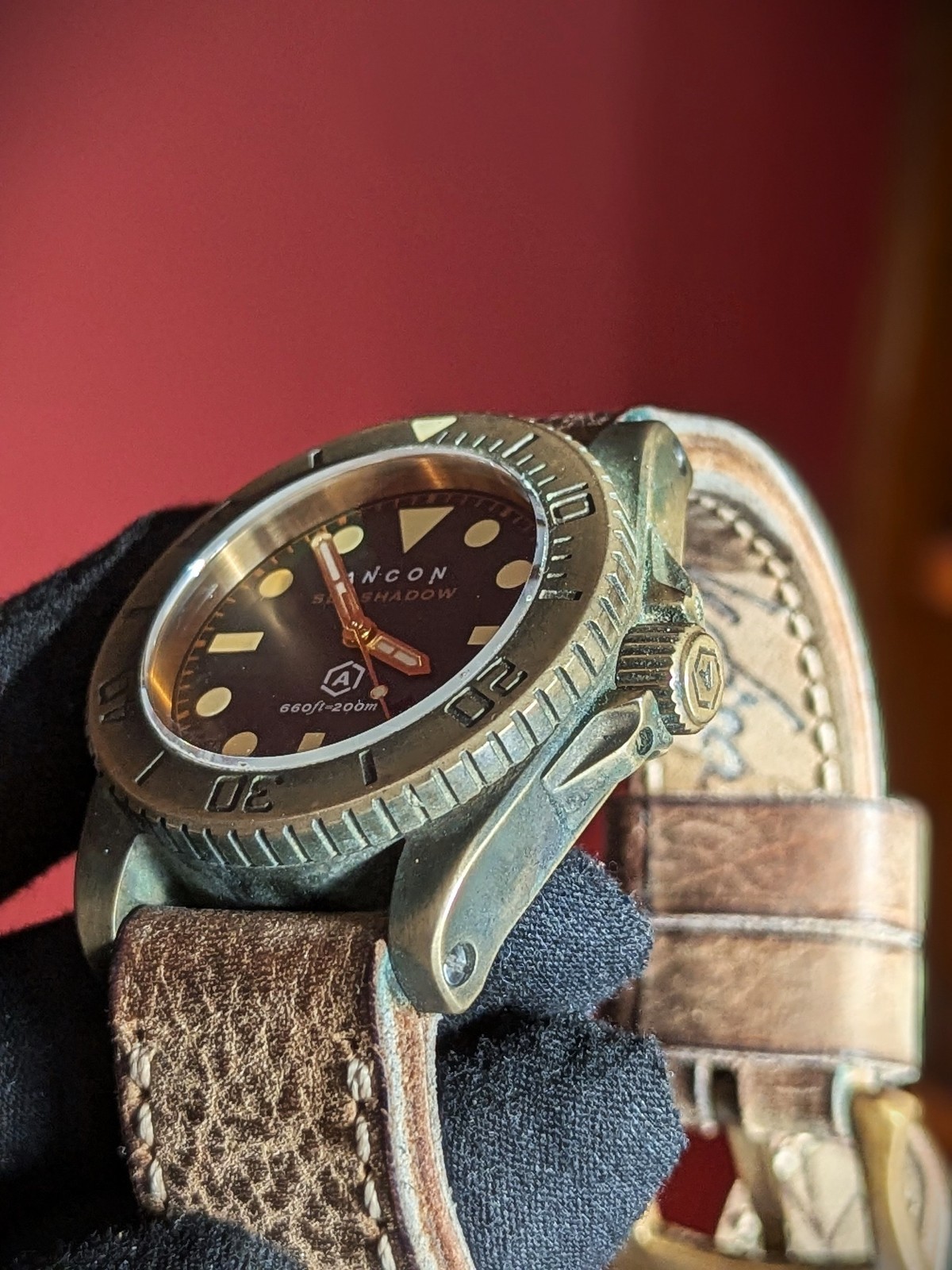 ANCON SEA SHADOW BRONZE Automatic Movt Matte Green Dial SAPHIRE CRYSTAL 200M