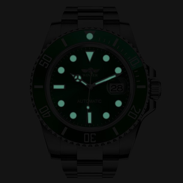 Winner Automatic Mechanical Men’s Skeleton Back Wrist Watch Date Stainless Steel