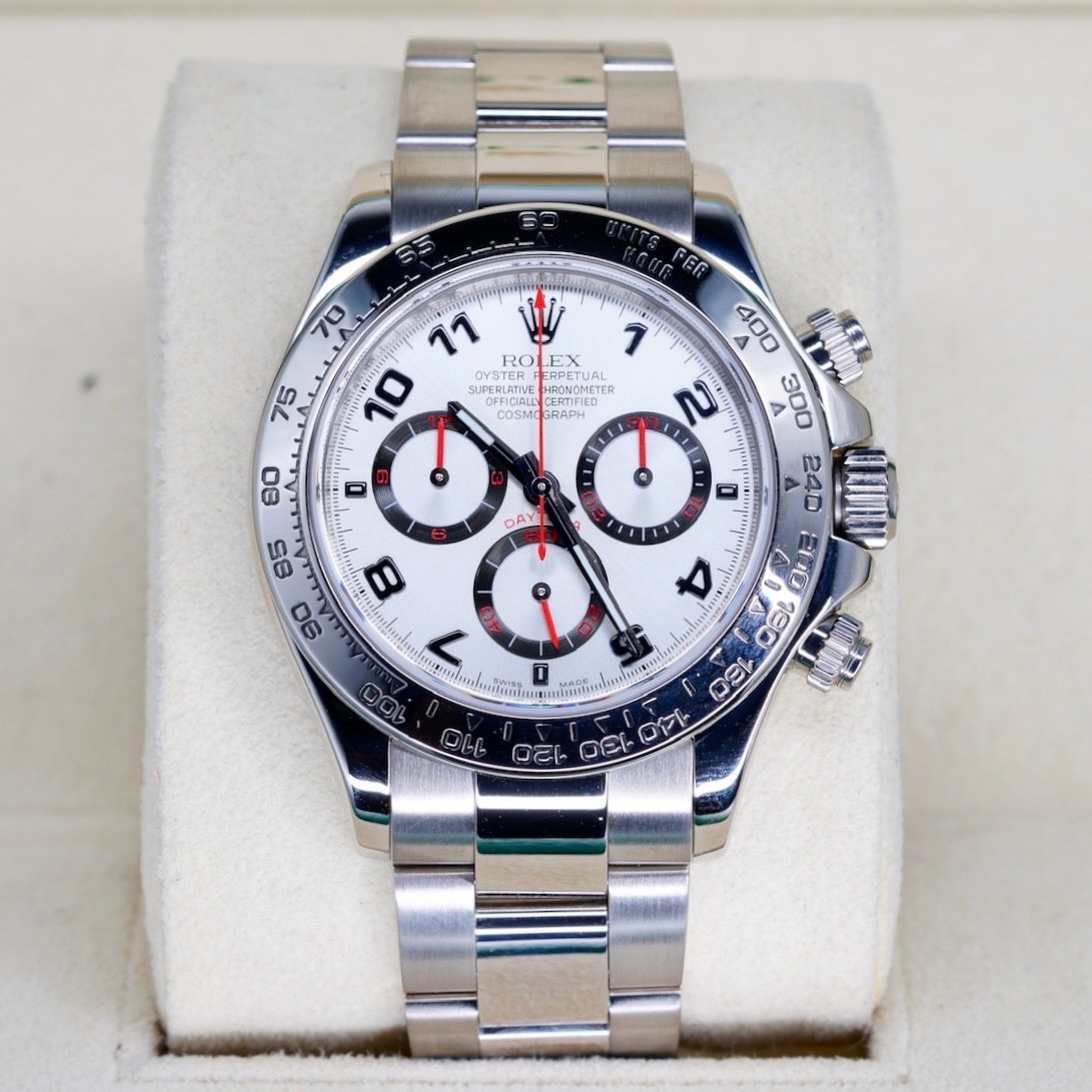 Rolex Daytona 116509 SILVER RACING Silver Arabic Dial 18K White Gold 40mm