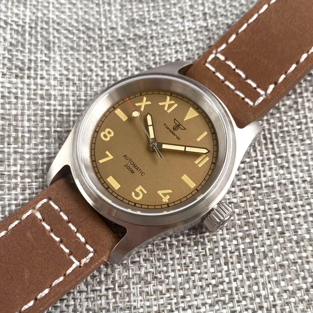 Tandorio 36mm Automatic Diver Men Watch California Dial For Japan NH35/Miyota