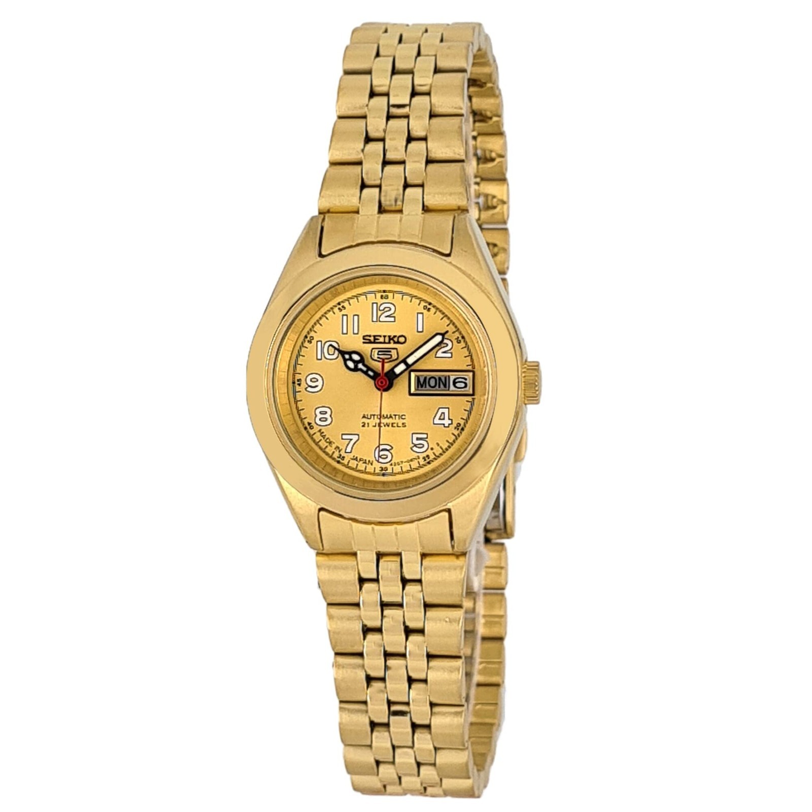 SEIKO 5 SYMF94J1 Made in Japan Automatic Women’s Watch Gold Dial Gold Tone