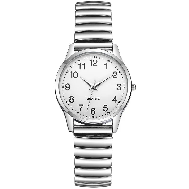 Ladies and Gents plain dial single or pair. expanding strap Quartz watches