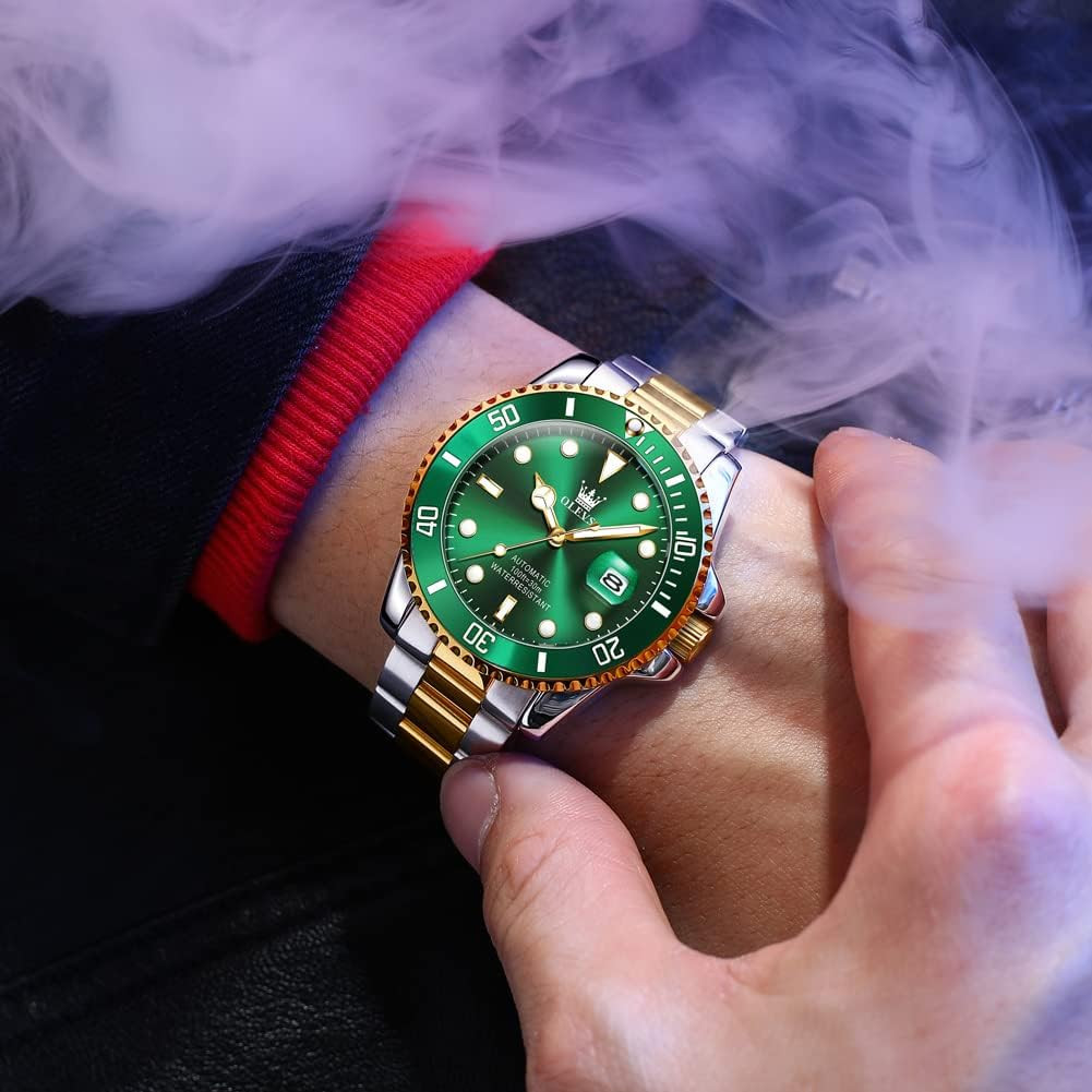 Men’s Waterproof Automatic Mechanical Watch with Hollow Dial Design