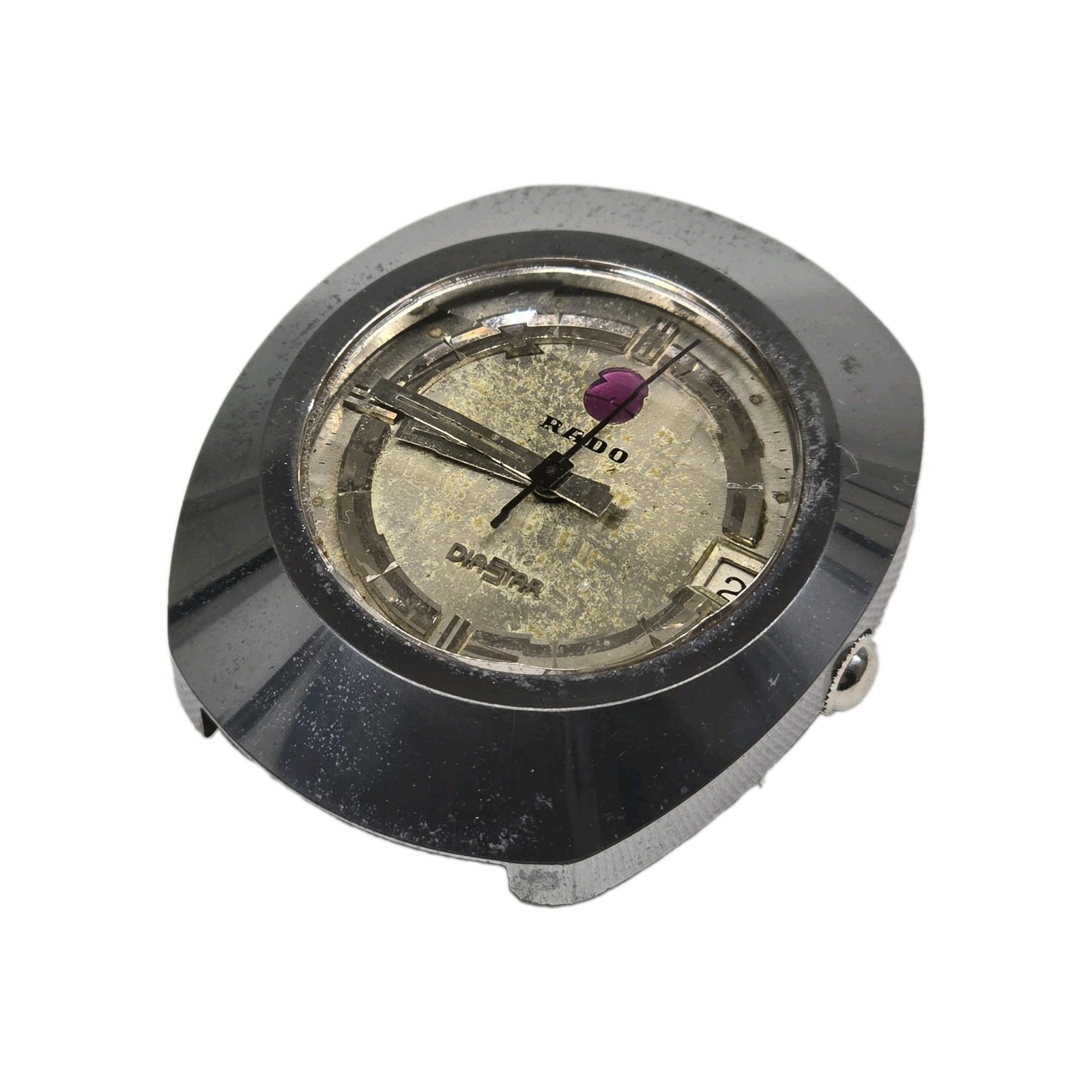 Vintage 1960’s Rado Diastar 1 Date Automatic 17 Jewel Watch Standalone UFO Head
