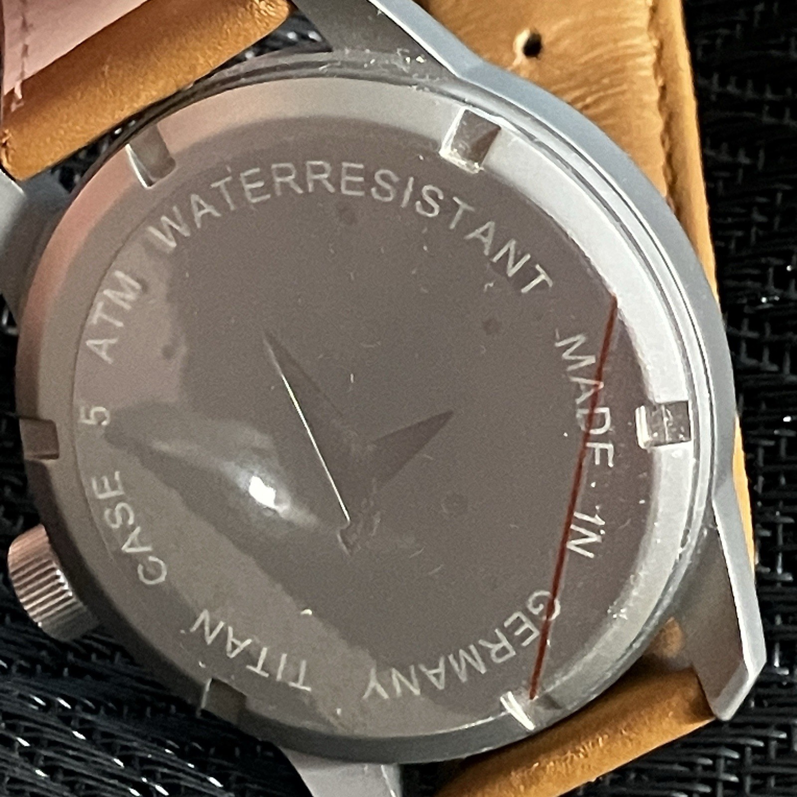 Mens Germany Pilot Titanium Messerschmit Watch Black Dial 41mm