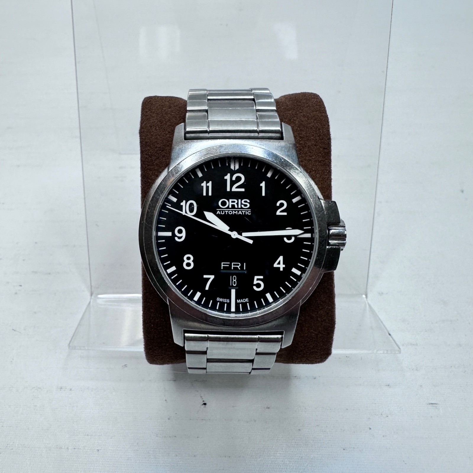 Oris BC3 Advanced Day Date Automatic Black Dial Steel Men Watch 7641-41