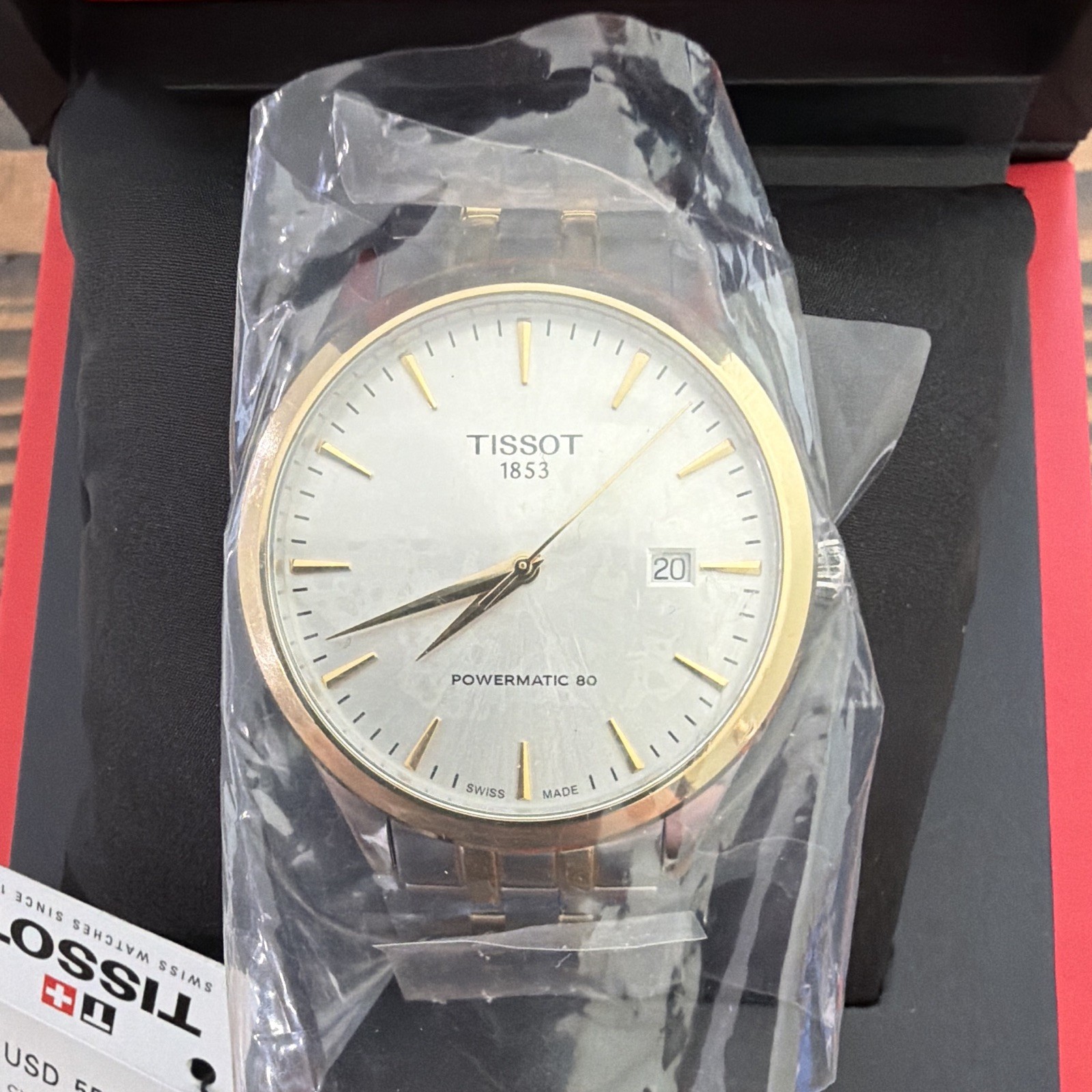 Tissot Classic Dream Powermatic 80 Swiss Made Silver Dial Two-Tone Date Box