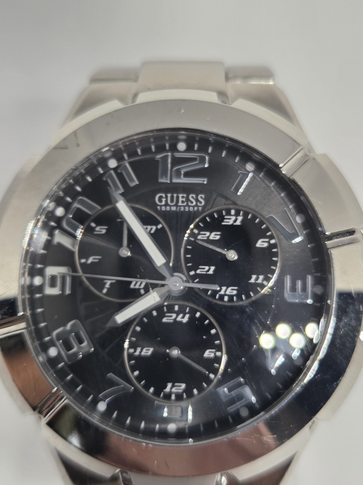 GUESS WATERPRO Stainless Steel Water Resistance 100m/330ft Men’s Watch G10178G