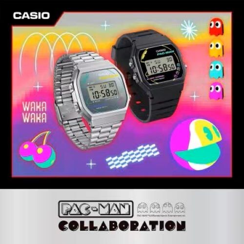 CASIO CLASSIC PAC-MAN collaboration wristwatch F-91WPC-1AJR JAPAN NEW authentic