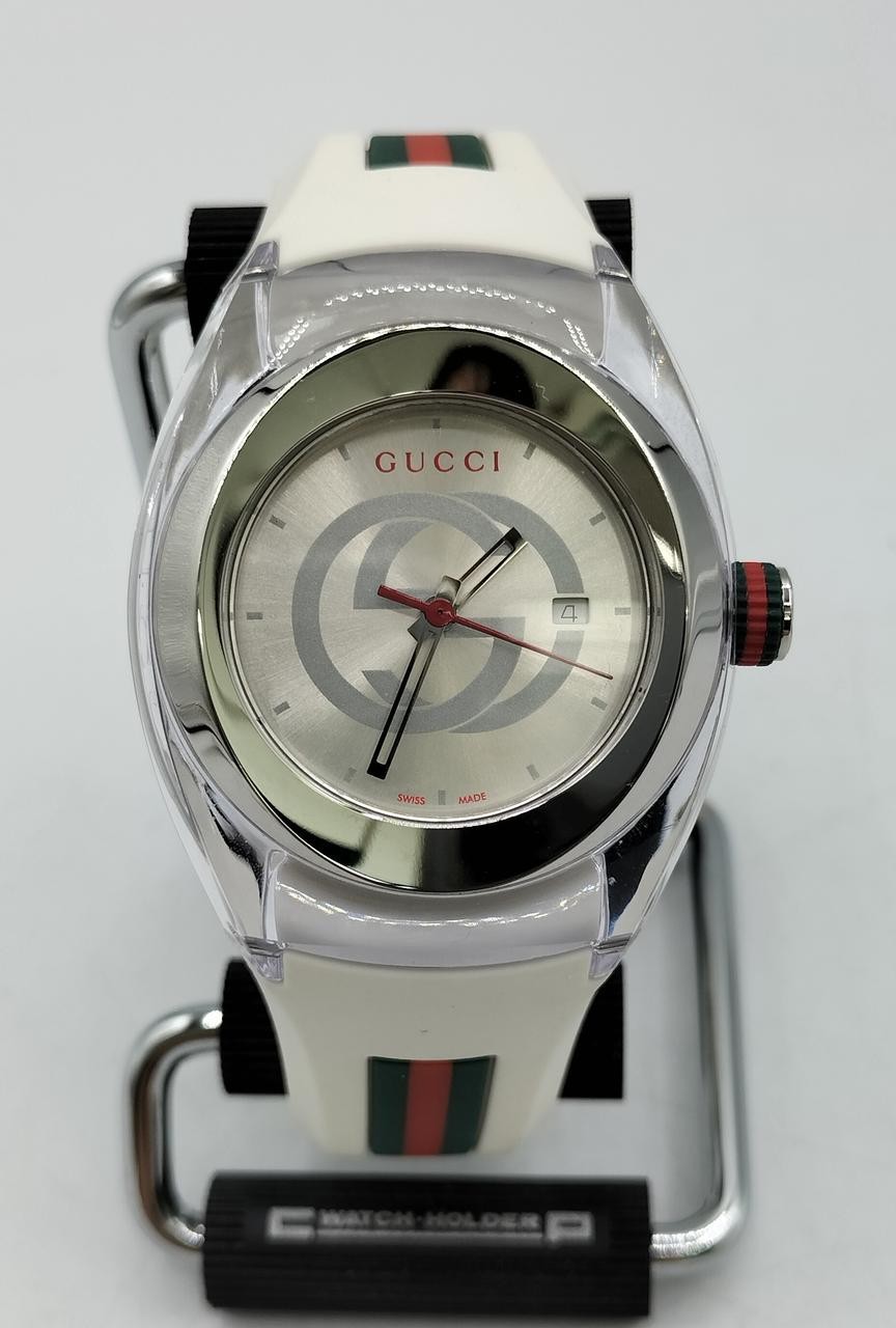 [A3N] Gucci Sync 137.3 Quartz Analog Date Rubber Band Men Watch [r9n]