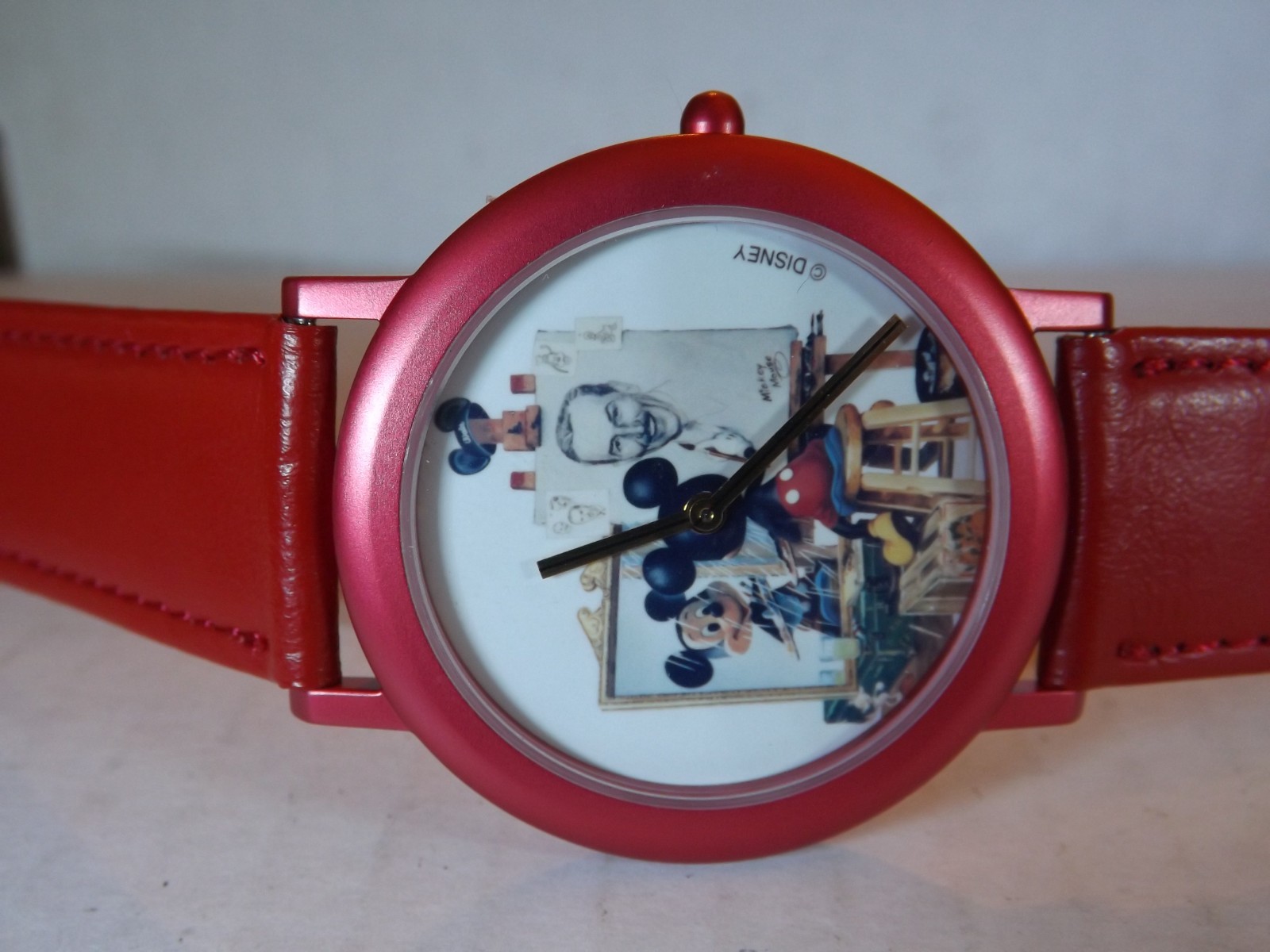 Disney Mens Vintage Mickey Mouse Watch (Self Portrait)-(Disney Artwear)-VHTF-New