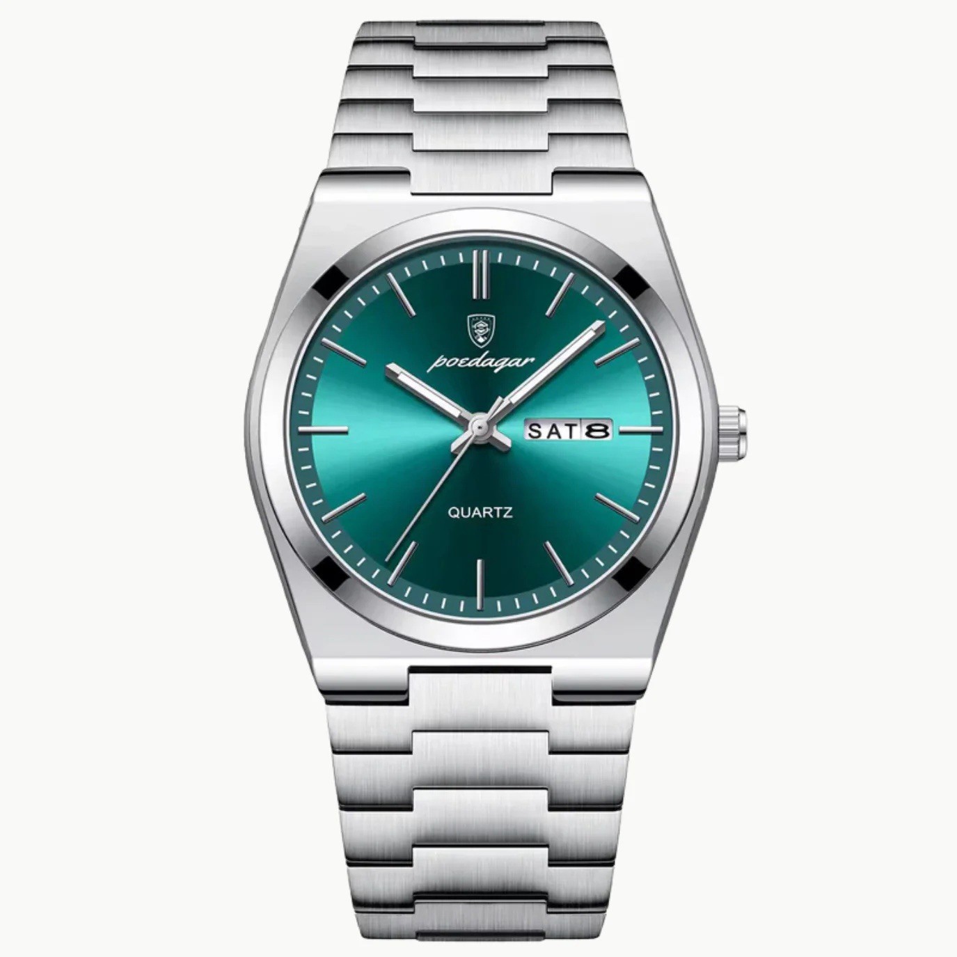 Men’s Luxury Quartz Watch – Stainless Steel Bracelet – Elegant Business Style