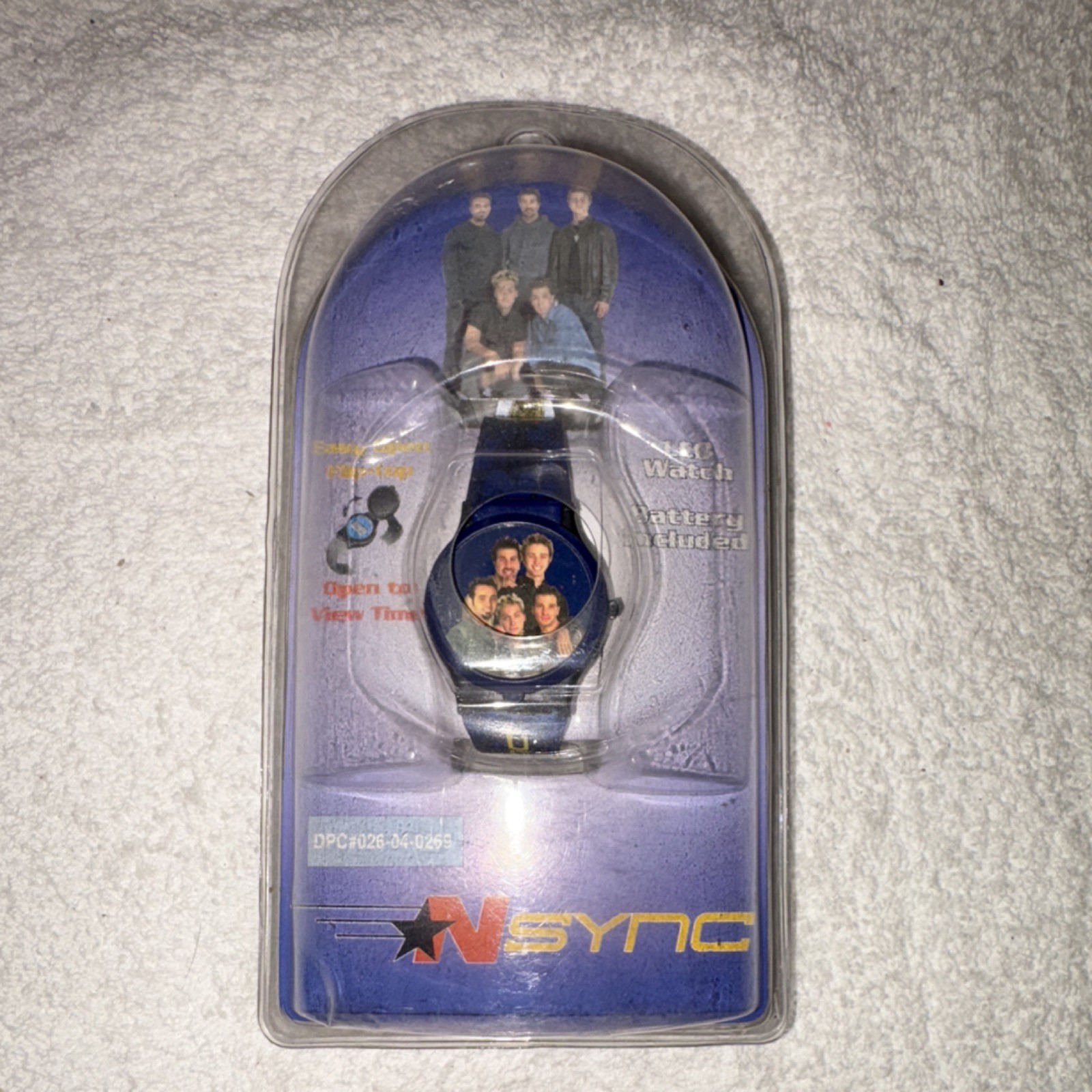 NSYNC Celebrity Analog Kids Wristwatch Blue Plastic Band w/Box