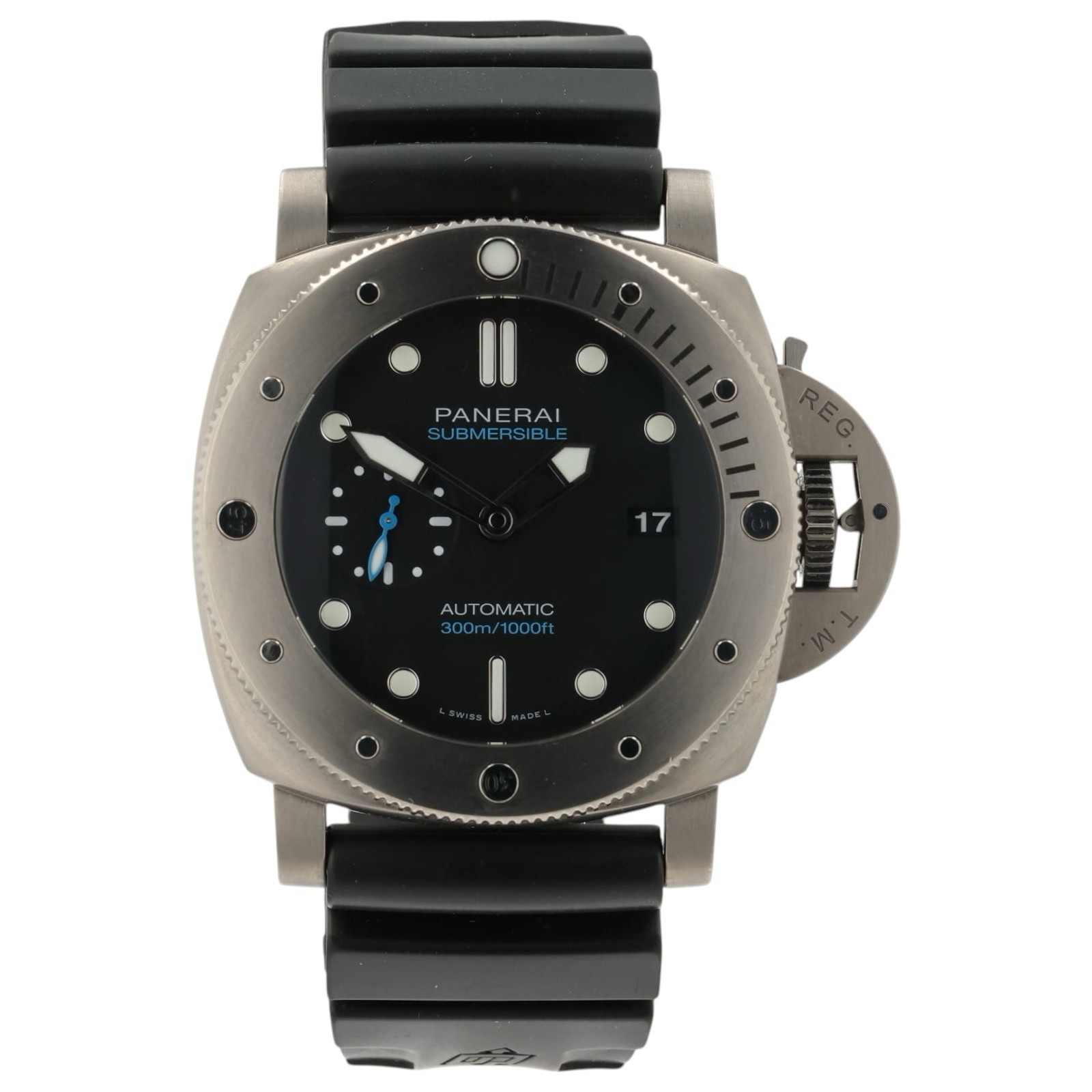 Panerai Submersible Black Dial Titanium 47mm Automatic Men’s Watch PAM01305
