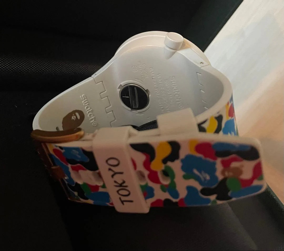 Swatch X A Bathing Ape Collaboration Quartz White Watch
