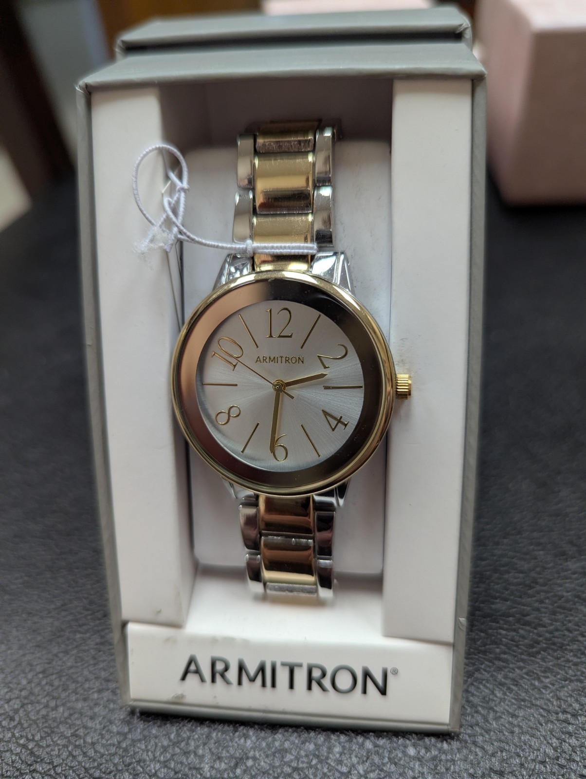 Armitron Men’s Dress Watch with Large Round Dial & Silver Tone Bracelet New
