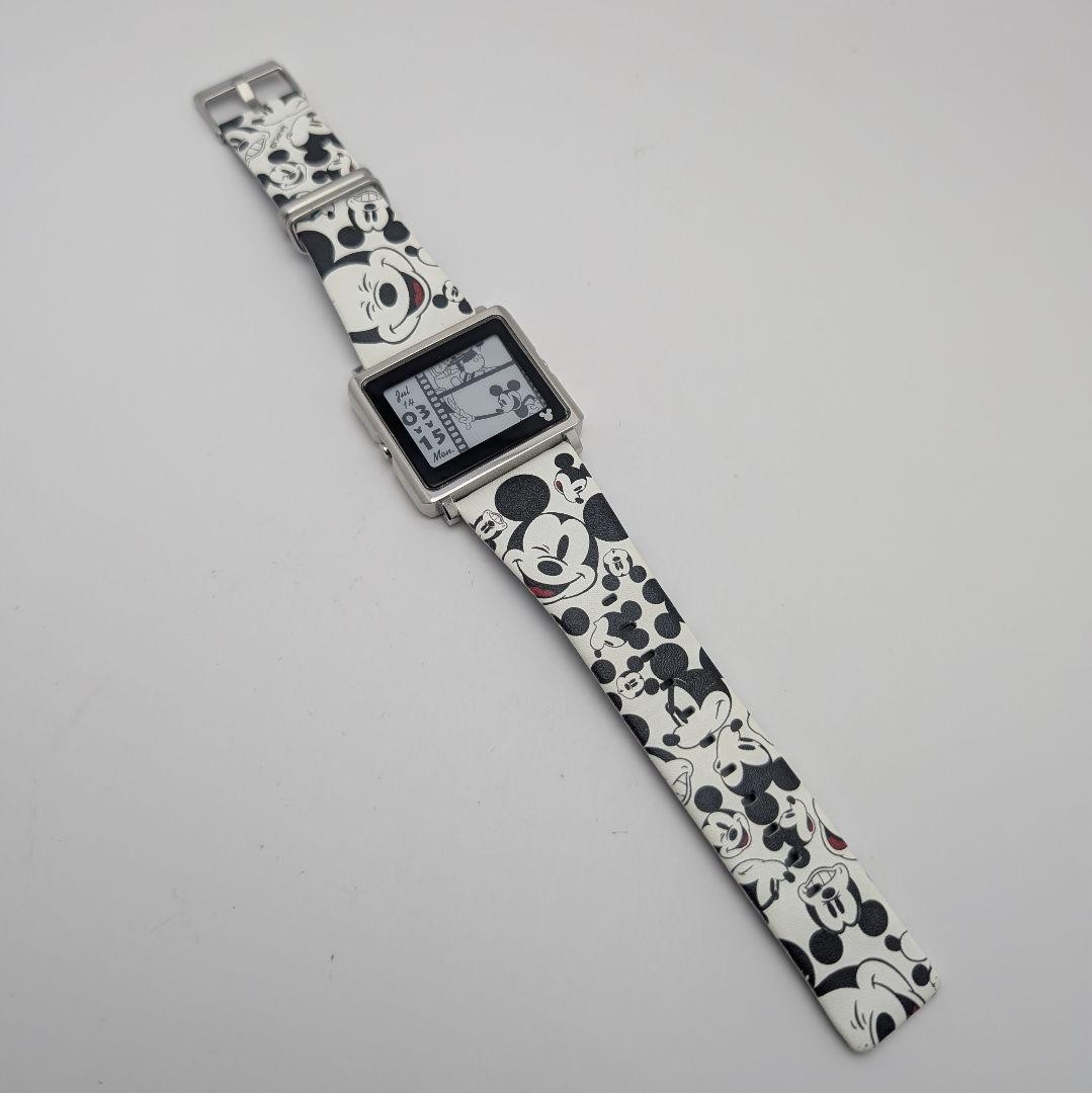 Epson Smart Canvas Mickey Mouse Watch Digital Working Free Size Band Japan Rare