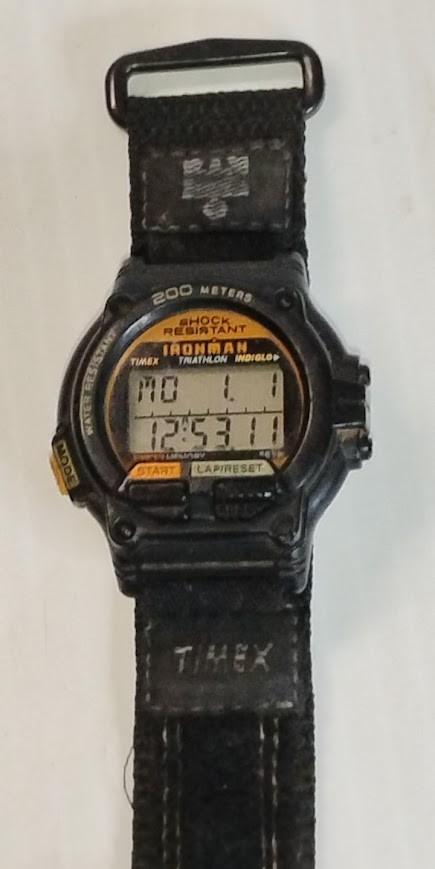 Vintage Timex Ironman Triathlon G4 8 Lap 200m Indiglo Digital Watch +Extra Parts