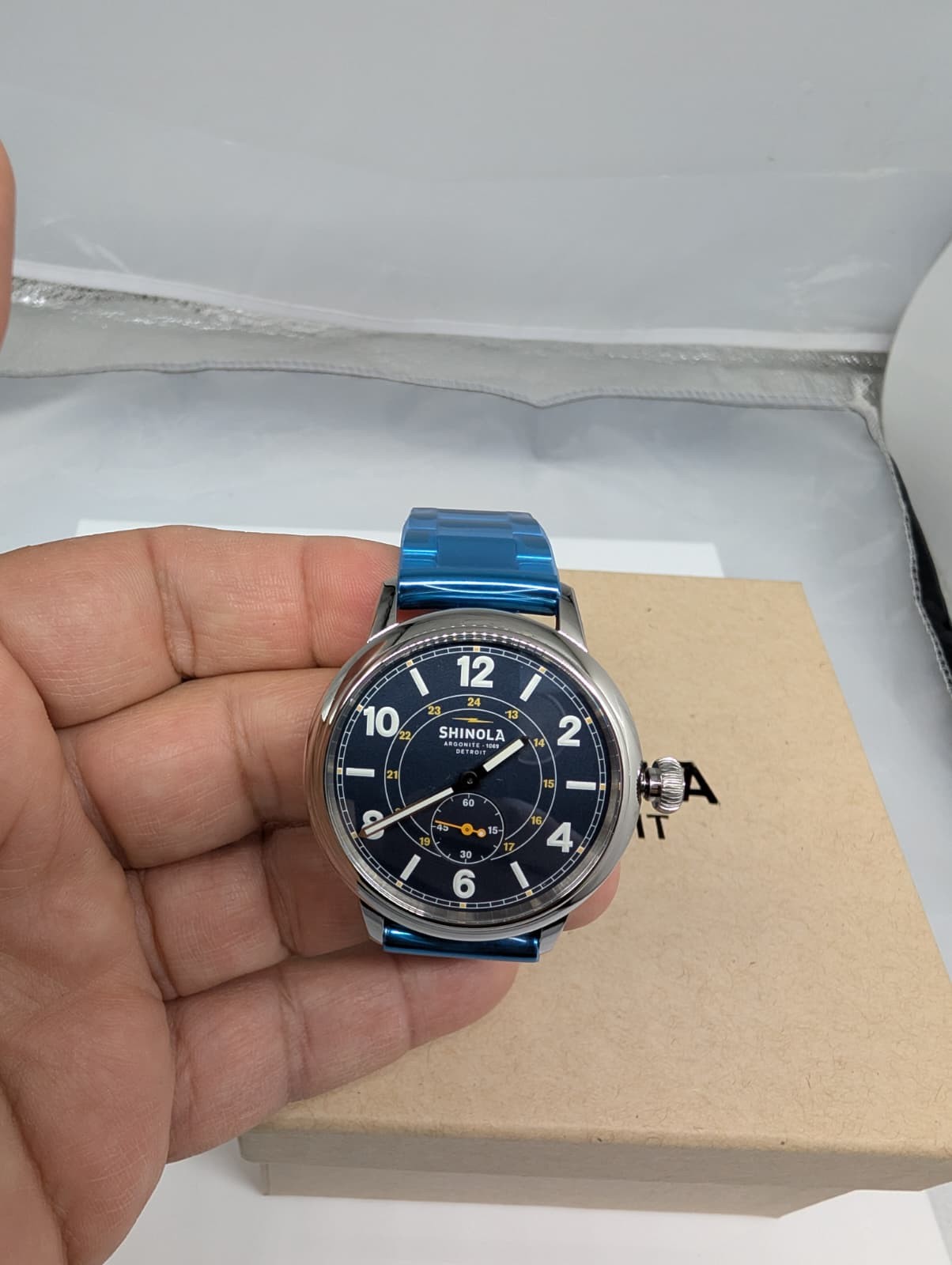 Shinola Detriot Men’s The Traveler S0120286634 2 Eye Chronograph Watch MSRP $850