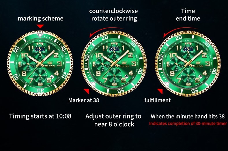 OLEVS 2926 Luminous 3ATM Waterproof Man Present Japan Movement Quartz Watch