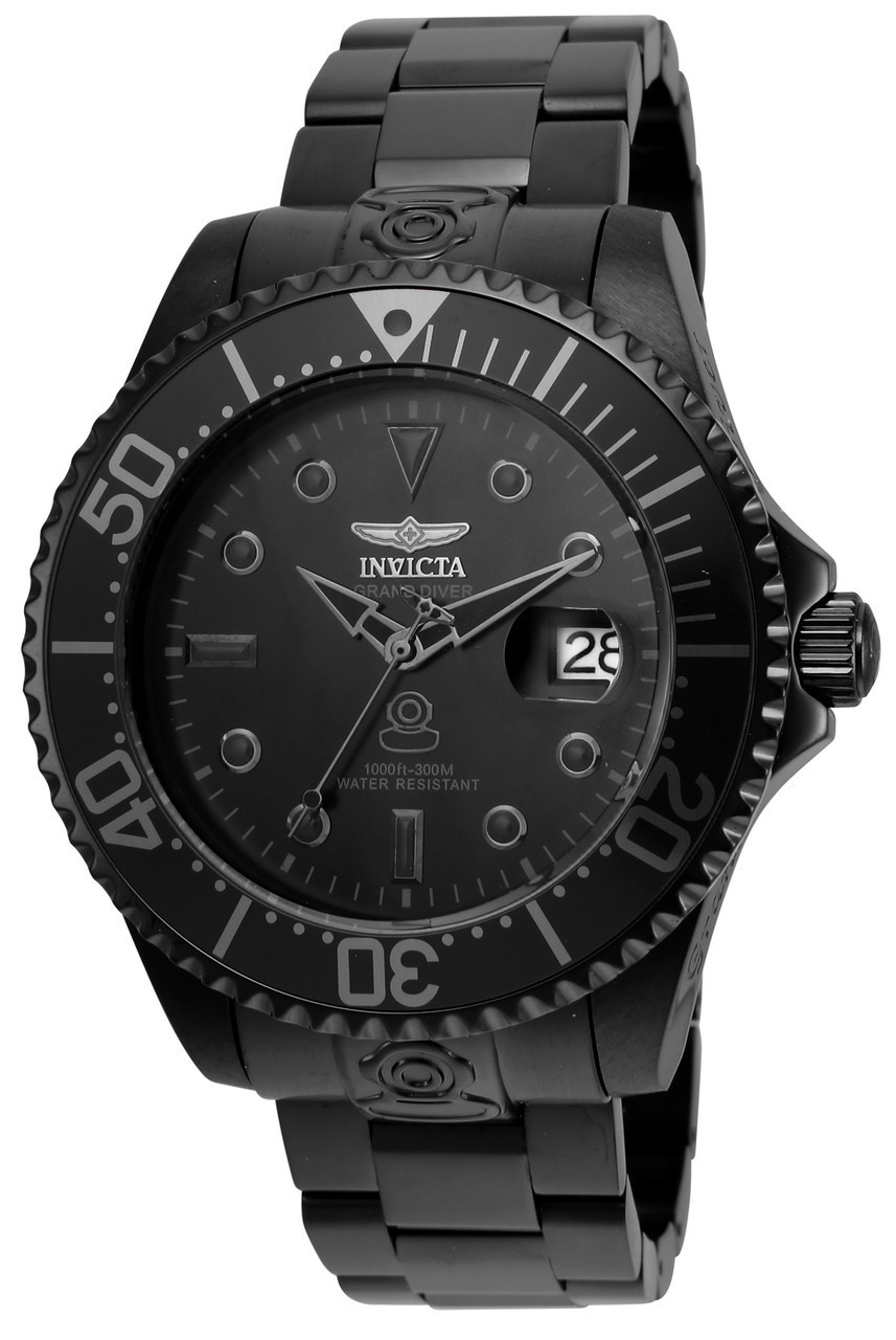 New Invicta 47mm Grand Diver NH35A Automatic Men’s All Black Combat Watch RARE