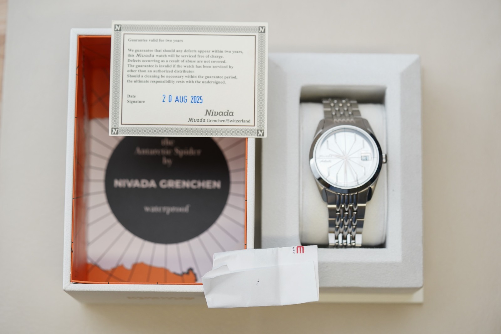 Nivada Grenchen Antarctic Spider Silver Dial 32023A04 Men’s Steel Watch
