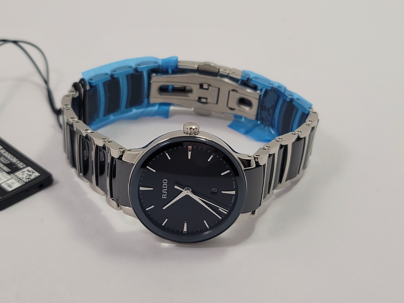 Rado Centrix Quartz Black Dial Stainless Steel Ceramic Ladies Watch R30026152