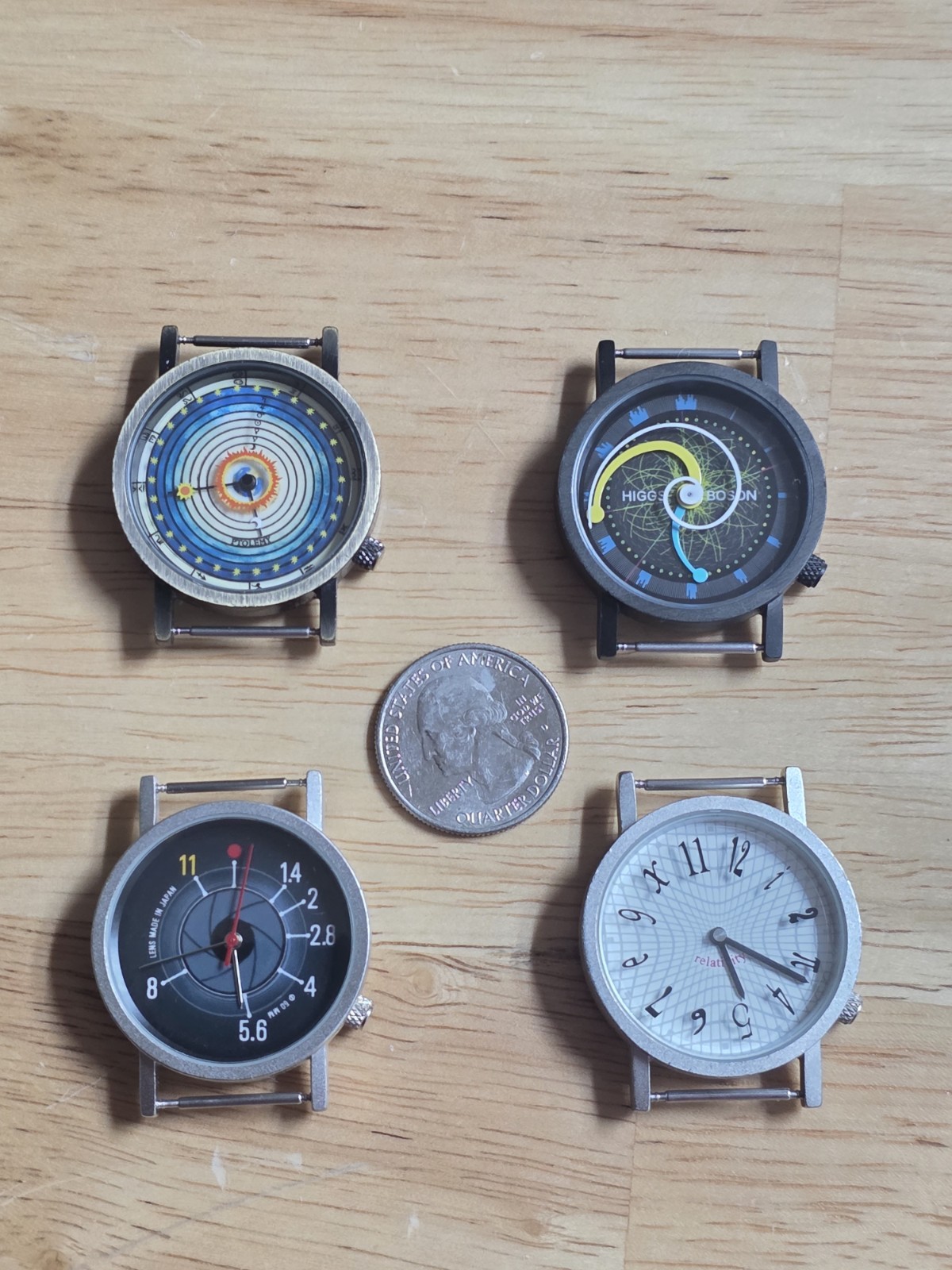 LOT 4 Tempus Fugit Unisex Fashion Quartz Analog 38mm Watches ** WORKING **