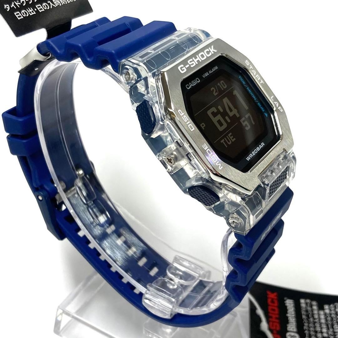 CASIO G-SHOCK GBX-100S-2JF Bluetooth Metal Skeleton Clear Blue Bezel Japan New