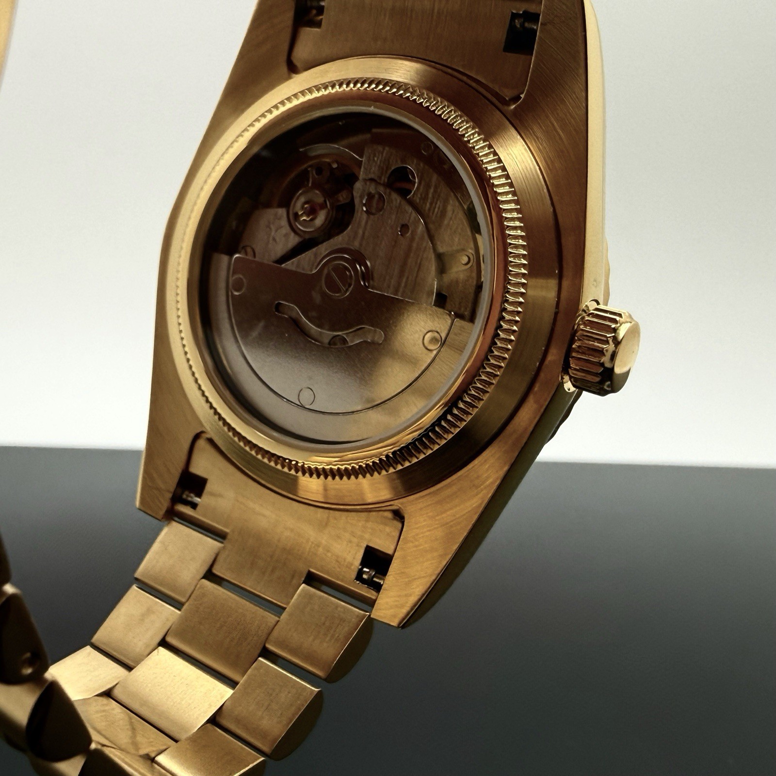 without box or papers Custom 36mm Gold President Green Dial Style Mod Wa G2U