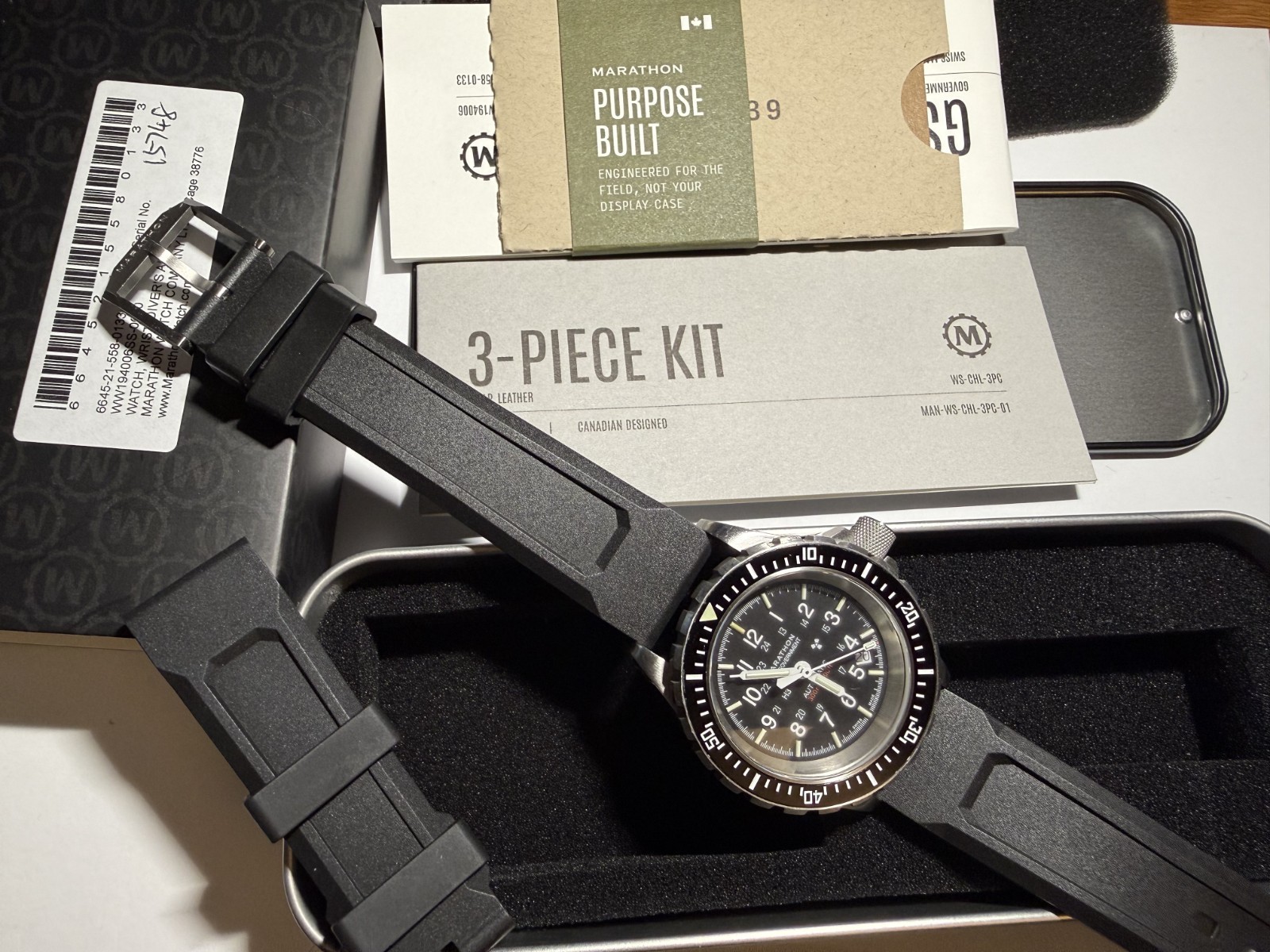 Marathon GSAR 41mm US GOVT face marked 41mm Auto Diver – Factory Serviced/Extras