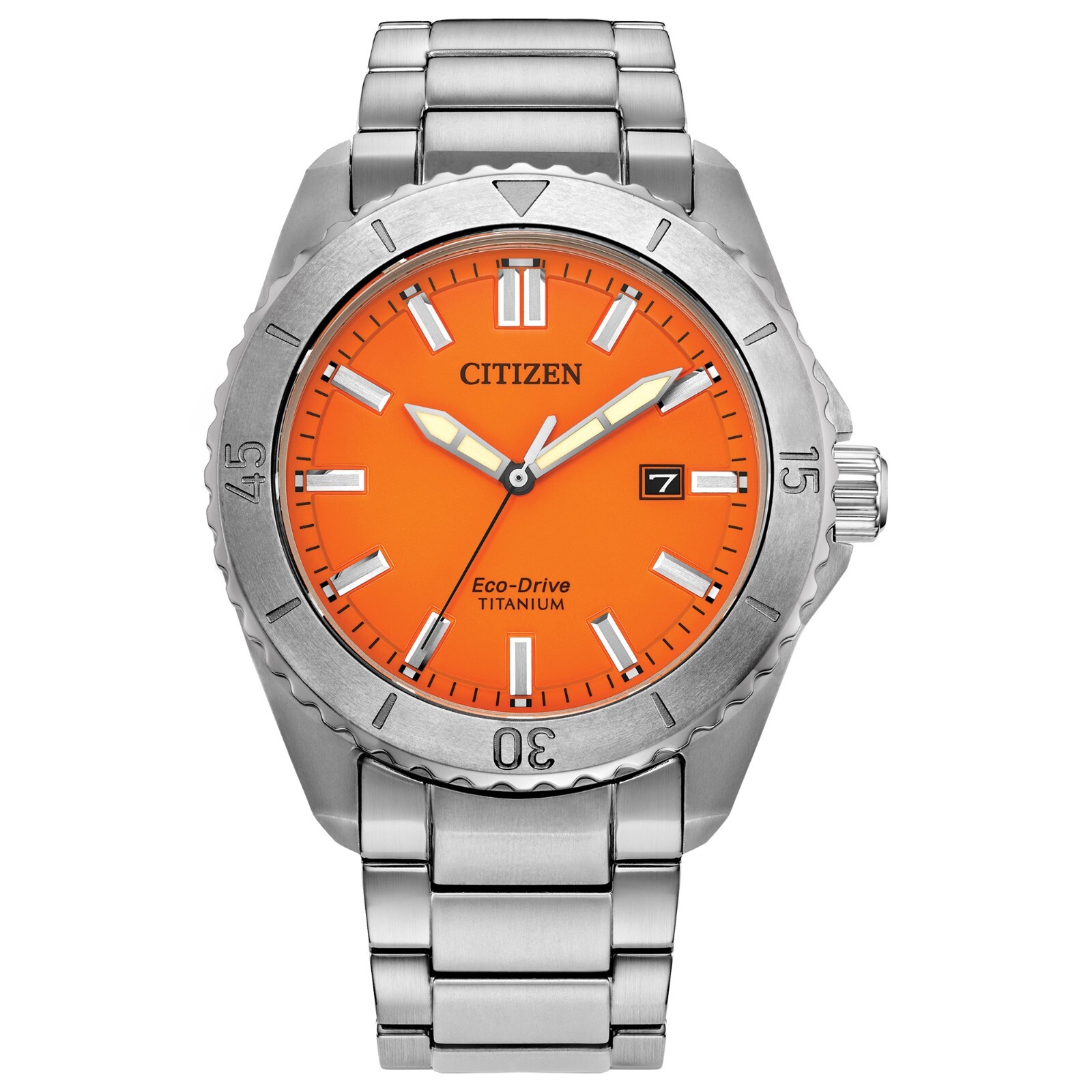 Citizen Men’s Sport Date Eco-Drive Silver Stainless Steel Watch 41 MM AW1840-50X