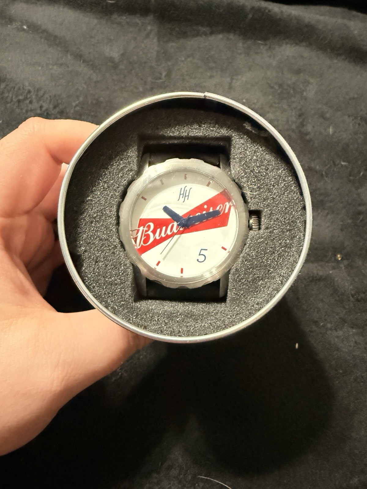 Happy Hour Timepieces x Budweiser. Quartz Watch Leather Box