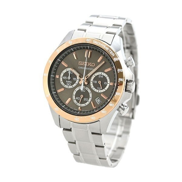 SEIKO SELECTION SBTR026 Watch Men’s Chronograph Pink Gold Authentic From Japan