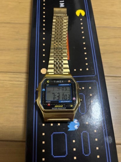 Timex T80 Pac-Man 40th Anniversary Gold Digital Watch Retro Limited From Japan