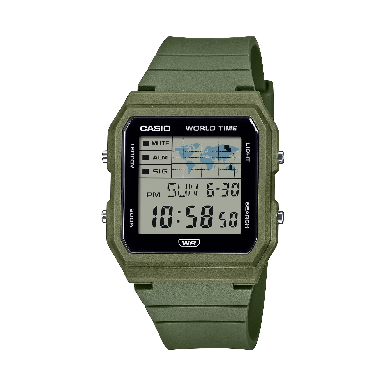 Casio LF30W-3A, World Time, Resin Watch, Chronograph, 5 Alarms, Illuminator
