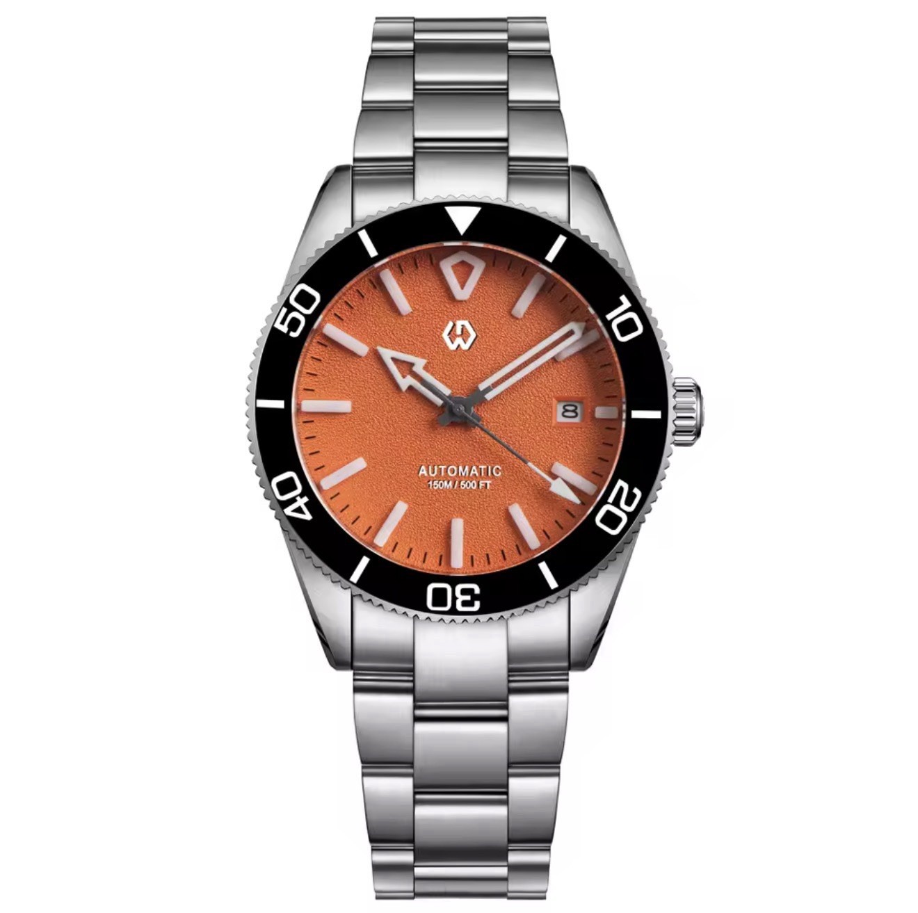 WSD9017G Miyota 8215 Diver Watch- Vibrant Orange Dial, Ceramic Bezel- NEW