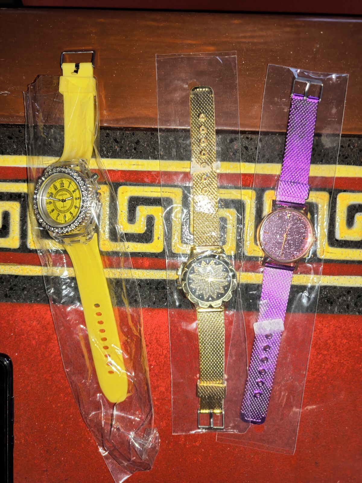New Purple Violet Yellow Gold Men Women Woman Men Watch Watch