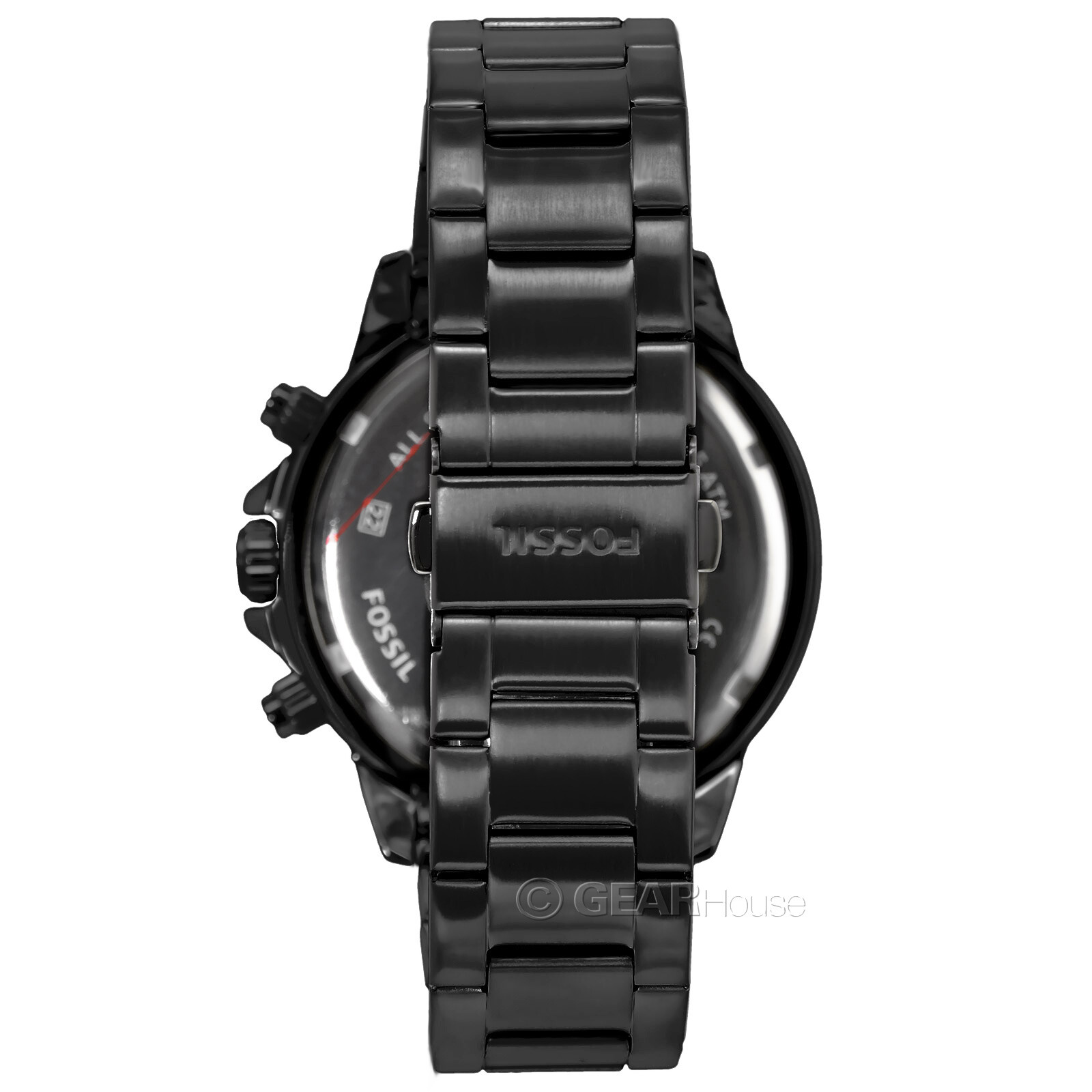 FOSSIL Bannon Mens Multifunction Watch Black Dial Day Date Stainless Steel Band