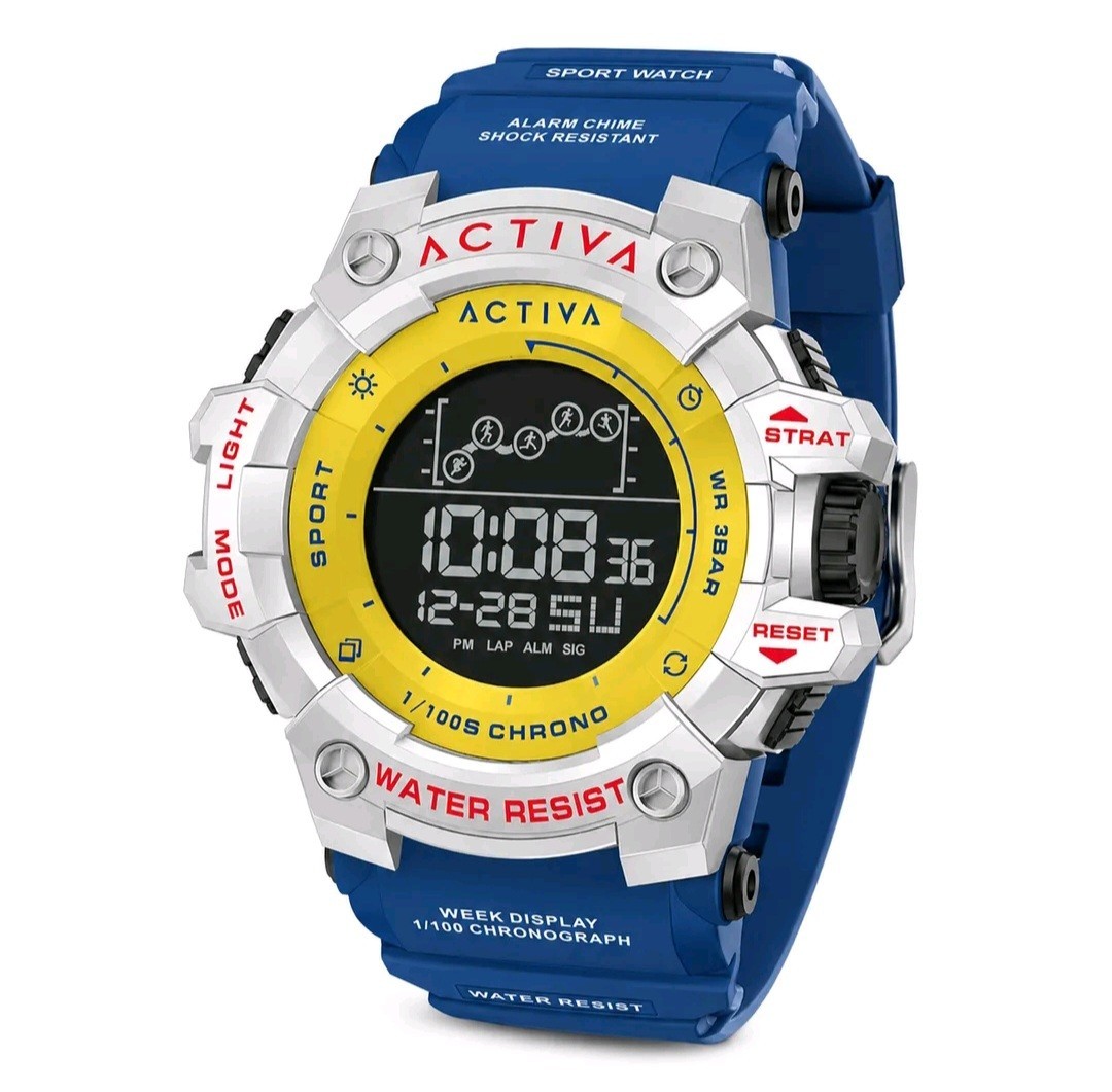 Activa X Invicta Digital Unisex Watch – 50mm, Dark Blue ACW8082-013 New