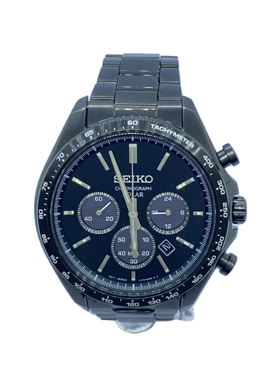 SEIKO THE STANDARD Solar Watch Gunmetal Box and Manual Included SBPY169 V175 0FA