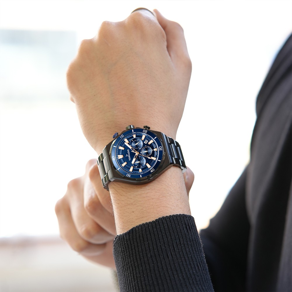 Tornado Strellar X Men’s Multi Function Watch | Blue Dial, 45mm, 100 m (10 ATM)