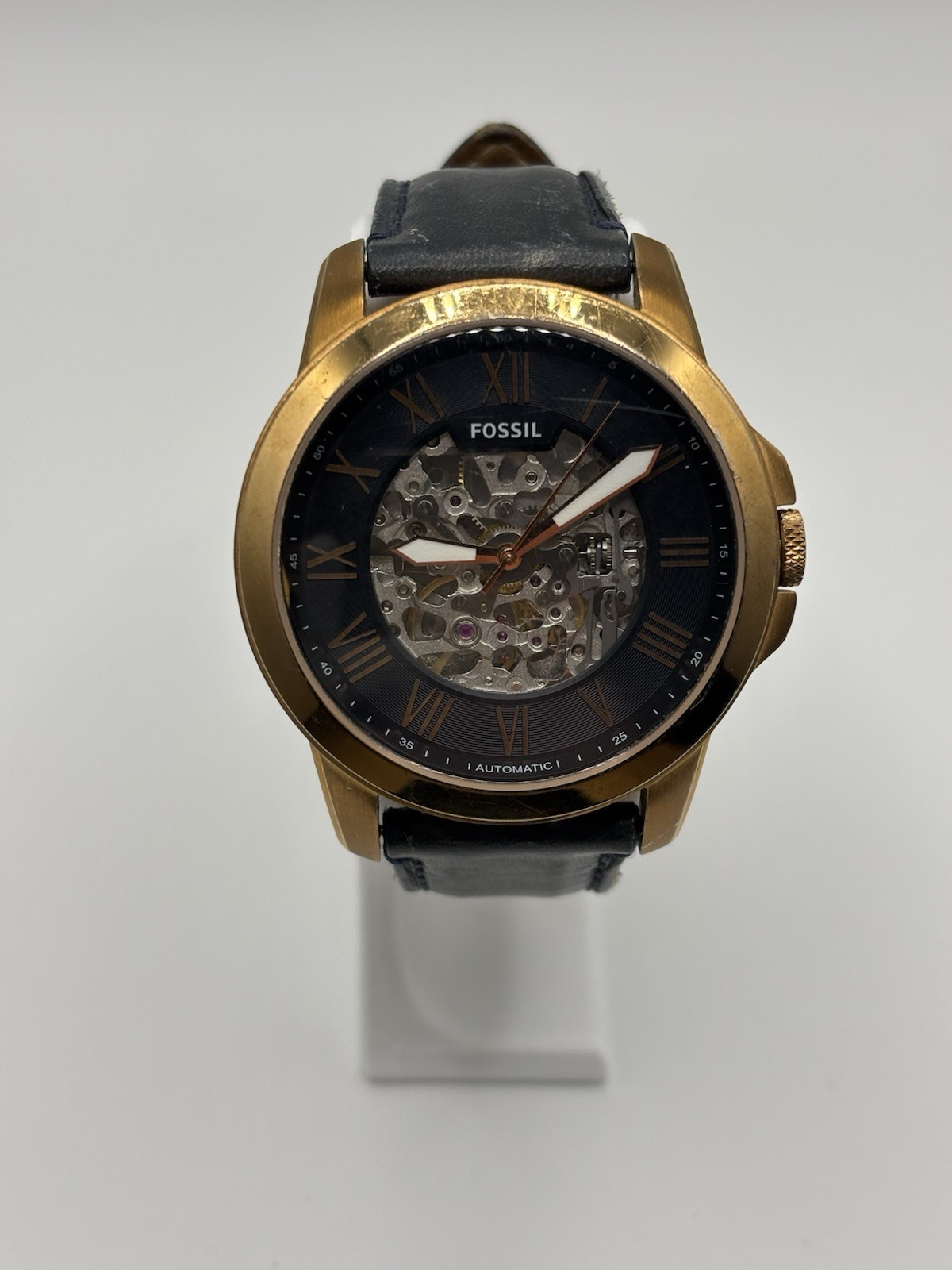 FOSSIL Grant Automatic Skeleton Watch ME3102 Mens 44mm Leather wrist 20cm