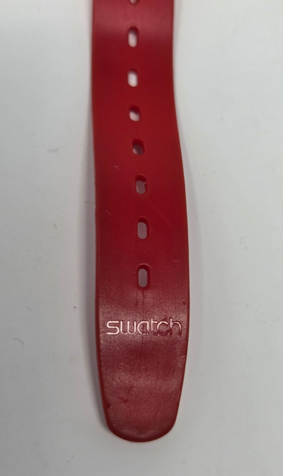 Vintage Swatch Watch Lady Frontloop LK110 1988 New Battery Red Blue 25mm
