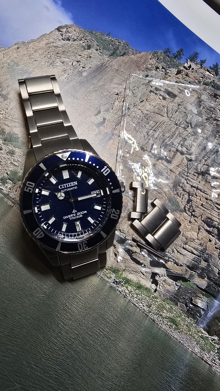 Citizen Promaster Fujitsubo Titanium NB6021-68L Blue Dive Automatic Watch