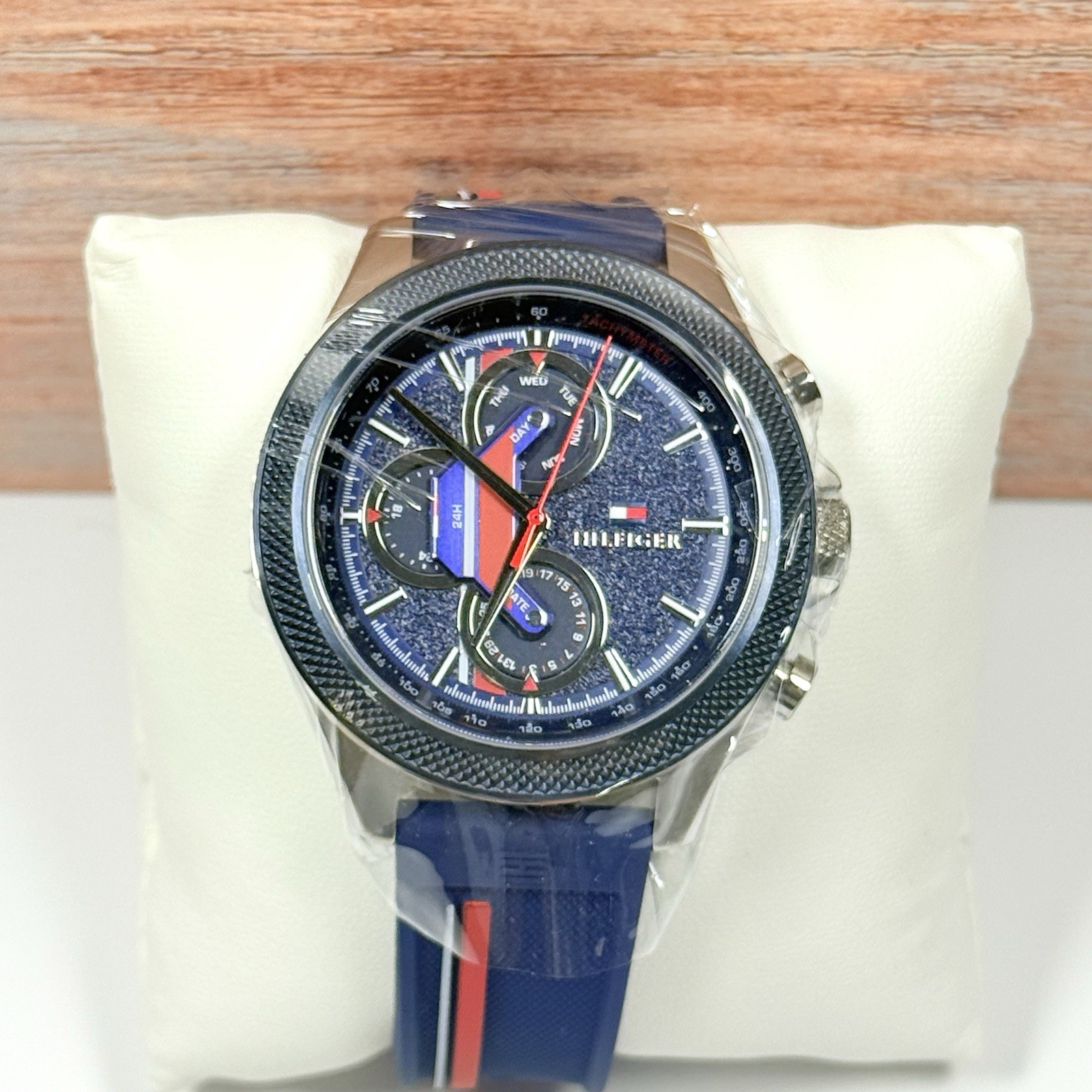 Tommy Hilfiger Clark Multifunction Blue Dial Silicone Model 1792083 Men Watch