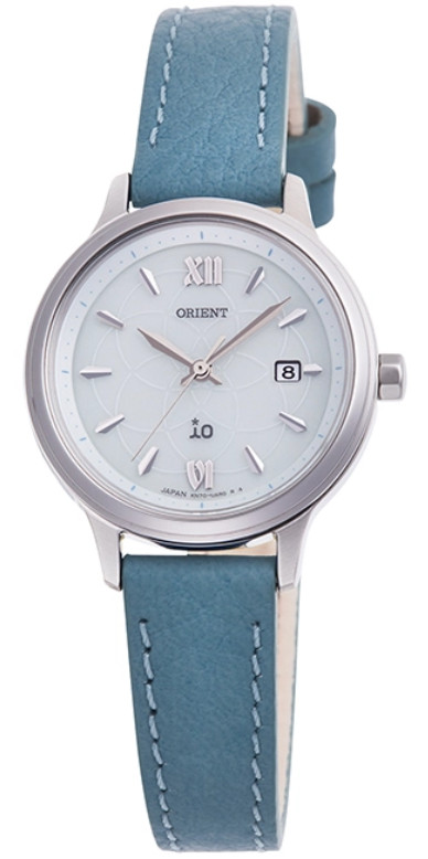 Orient Watch Quartz Solar-Powered Ladys An Elegant Ｗhite and Light Blue