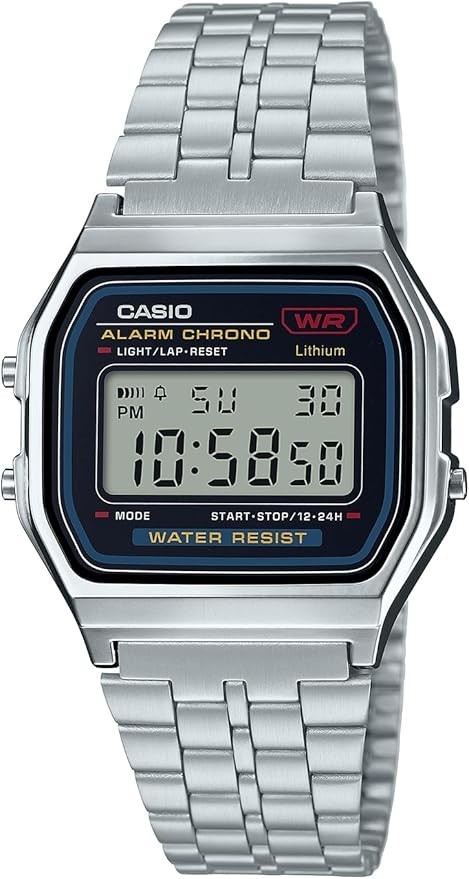 Casio Men Wrist Watch A159WA-N1JH Silver Made in Japan